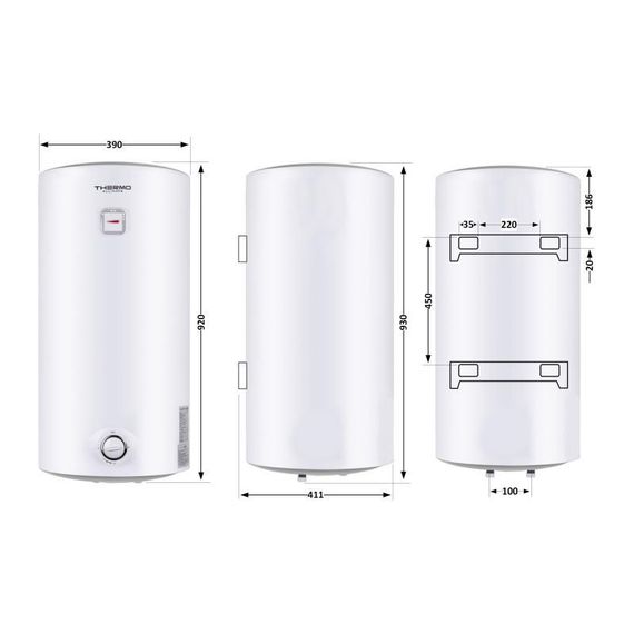 Водонагреватель электрический Thermo Alliance 80 л SLIM вертикальный, мокрый ТЭН 1,5 кВт D80V15Q2 | Зображення 1