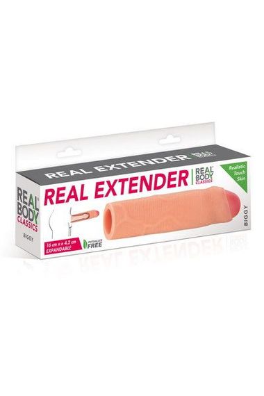 Насадка на член Real Body — Real Extender BIGGY із закритою головкою | Зображення 2