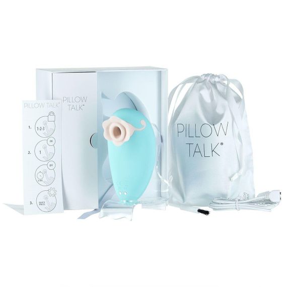 Розкішний вакуумний кліторальний стимулятор Pillow Talk - Dreamy Teal із кристалом Swarovski | Зображення 4