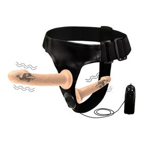 Страпон с вибрацией и двойной стимуляцией Dual Touch Flesh с дистанционным управлением