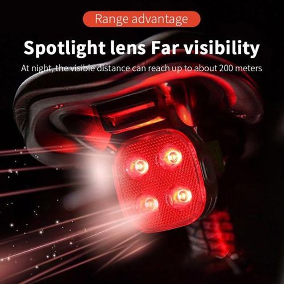 Велосипедний ліхтар задній габаритний FY-328S, 4LED, з автоматичною системою START/STOP | Зображення 1