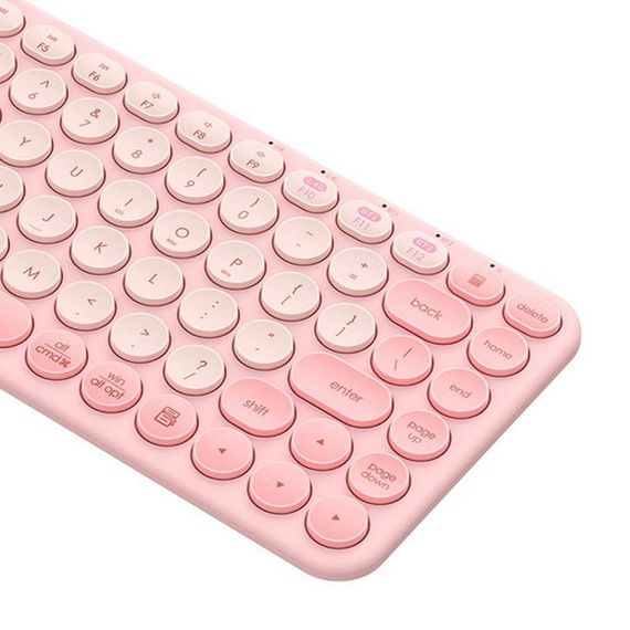 Бездротова клавіатура Baseus K01A Wireless Tri-Mode Keyboard (English Version) (B00955503) Baby Pink | Зображення 1