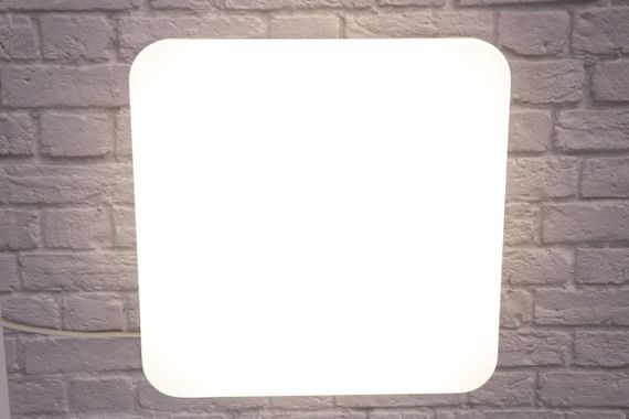 Сучасний квадратний світильник стельовий LED для кімнати кухні ванної з пультом 25716 Білий 4х38х38 см. | Зображення 5