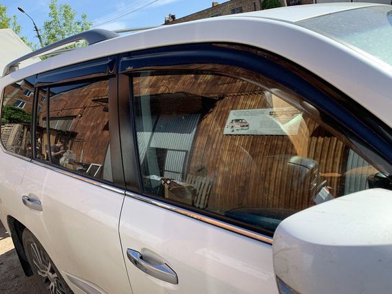 Ветровики 8 см (4 шт, HIC) для Lexus LX570 / 450d | Зображення 5
