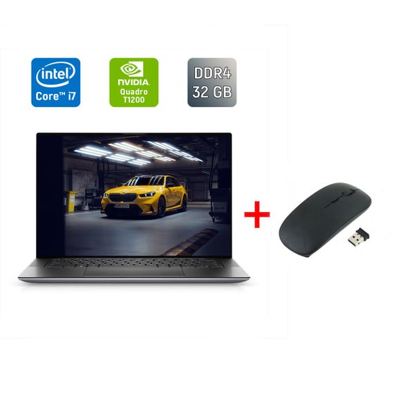 Мобильная рабочая станция Dell Precision 5560 / 15.6" (1920x1200) IPS / Core i7-11800H (8 (16) ядер по 2.3 - 4.6 GHz) / 32 GB DDR4 / 512 GB SSD / Quadro T1200, 4 GB / WebCam / TouchID / Windows 11 б/у + Подарок  Беспроводная мышь USB