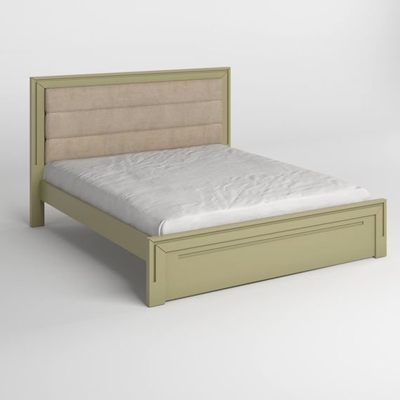 Полуторне дерев&#039;яне ліжко Mebigrand Торонто Т5 Оливковий (RAL1020)/Аляска 23 (бежевий) 120х200 см (MBG-10704) | Зображення 1