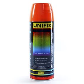 Емаль універсальна акрилова RAL2004 жовтогарячий глянець 400 мл UNIFIX 951017