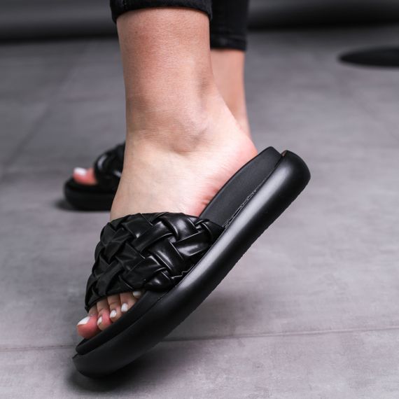 Шльопанці жіночі Fashion Duke 3675 41 розмір 26 см Чорний | Зображення 7