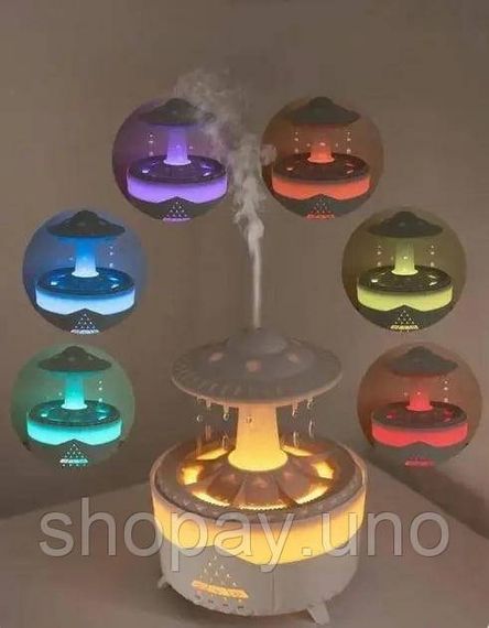 Ультразвуковой увлажнитель воздуха UFO Raindrop • Ультразвуковой увлажнитель воздуха Гриб с дождевой лампой | Зображення 2
