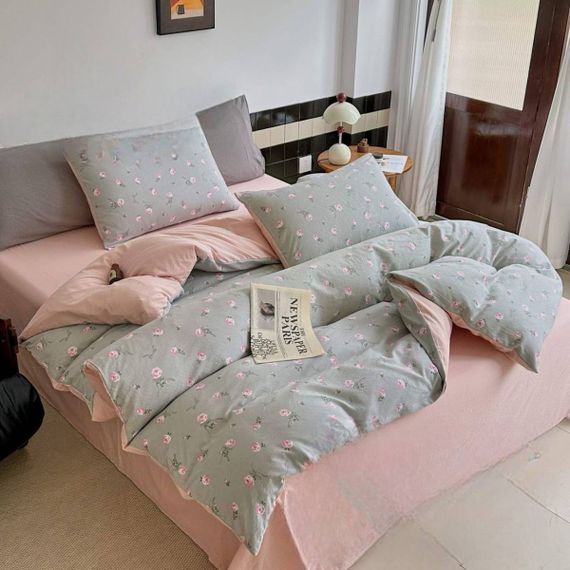 Постільна білизна полуторна із жатого мусліну Colorful Home Print 1 21770 150х210 см