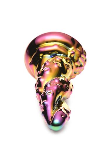 Фентезійний скляний фалоімітатор Creature Cocks Enchanting Rainbow Glass Dildo, 16 см | Зображення 2