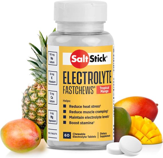 Електроліти SaltStick Electrolyte FastChews (Buffered Electrolyte Salts), 60Chews (Tropical Mango) | Зображення 2
