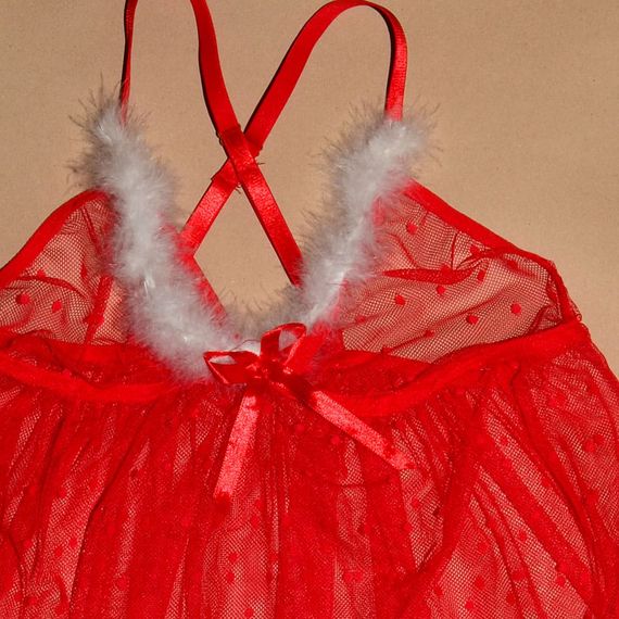 Новорічний пеньюар Babydoll 44 M/L S075-I | Зображення 8
