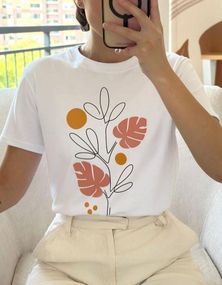 Футболка жіноча з принтом повсякденна L Білий