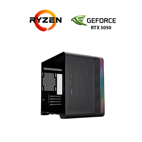 Ігровий ПК STALKER (VT5 Black) Tower / AMD Ryzen 5 7500F (6 (12) ядер по 3,7 - 5,0 ГГц) / 16 ГБ DDR5 / 256 ГБ SSD + 1000 ГБ HDD / nVidia GeForce RTX 5050, 8 ГБ GDDR7, 128-біт