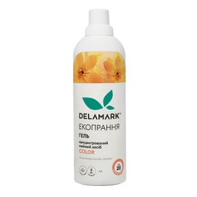 Рідкий концентрований безфосфатний засіб для прання Delamark Colour 1 л (4820152330161)
