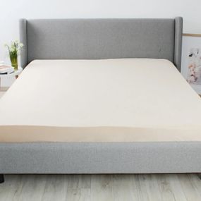 Простынь-чехол на резинке двуспальная ТЕП Velour 2-04824_35032 180х200 см бежевая