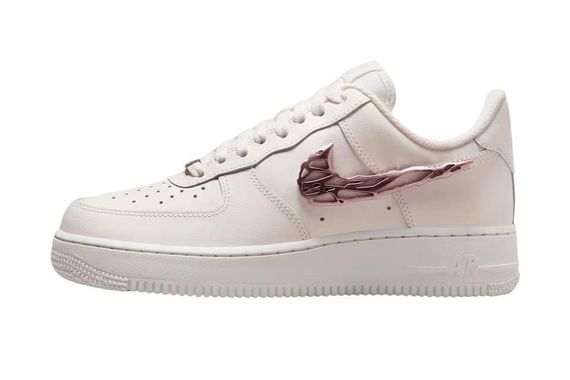 Кросівки бежеві Air Force 1 Low ‘Molten Metal Pink Swoosh ‘ / аір форс весна / літо / осінь Nkaf16