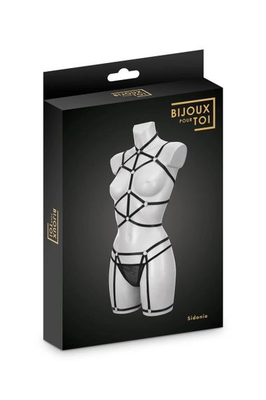 Комплект Bijoux Pour Toi - Sidonie, портупея, гартери та трусики Sex Aura | Зображення 1