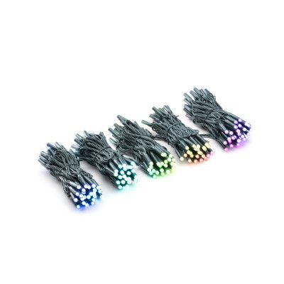 Гирлянда Twinkly PRO Smart LED Curtain RGB 250, AWG22, IP65, зеленый (TWP-CU-CA-05X50STP-G) | Зображення 2