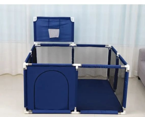Детский игровой манеж-ограждение 125х125х63см для игр с баскетбольной корзиной и карманом для игрушек | Зображення 2