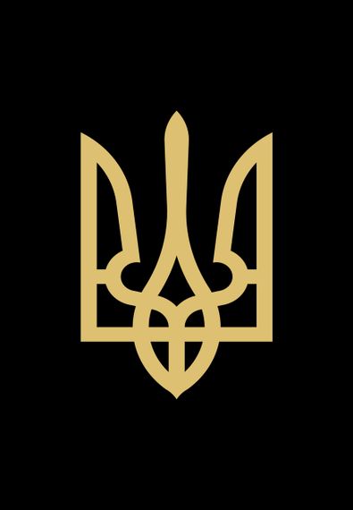 Футболка чоловіча чорна з принтом "Тризуб золотий", M | Зображення 1