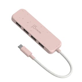 Хаб J5create JCH341ER-N USB-C на 4 USB-A, Червоний