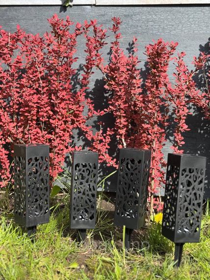 Уличный садовый ажурный светильник / Садовый фонарь на солнечной батарее garden light 4шт | Зображення 8