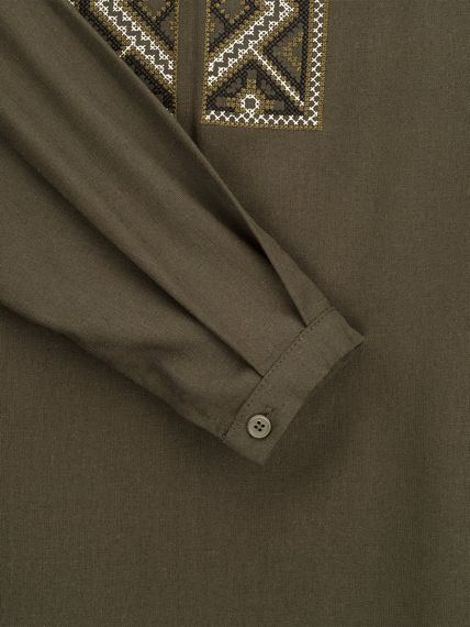 Сорочка вишиванка для хлопчика LAWA E-BB02302 170 см Хакі shop (2000999576171) | Зображення 2