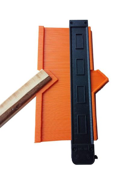 Будівельний шаблон для перенесення контурів, довжина 25см, глибина 6см, з фіксатором