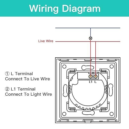 Вимикач сенсорний BSEED, 1 група, 1 смуга, вимикачі з панеллю із загартованого скла та світлодіодним ін. | Зображення 1
