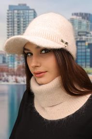 Комплект «Долорес» (бейсболка и баф) кремовый