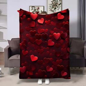Плед 3D на день закоханих Red Hearts 17995 160х200 см