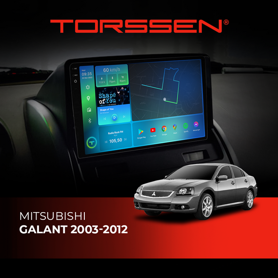 Штатна магнітола Torssen Mitsubishi Galant 2003-2012 F9464 4G Carplay DSP
