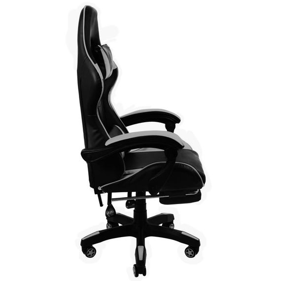 Крісло геймерське Bonro B-810 сіре ігрове комп’ютерне з підставкою для ніг 42300101 | Зображення 1