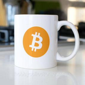 Кружка з принтом "Bitcoin" 330 мл Біла