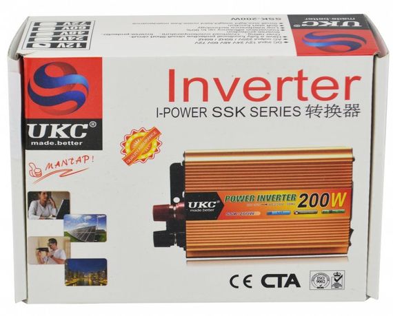 Перетворювач напруги (інвертор) 12-220V 200W | Зображення 4