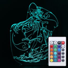 Акриловий світильник-нічник з пультом 16 кольорів Ху Тао 2 tty-n001295