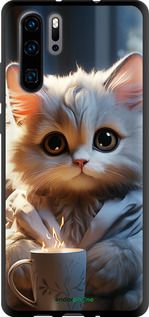 Чохол на Huawei P30 Pro Білий кіт "5646b-1621-2448"