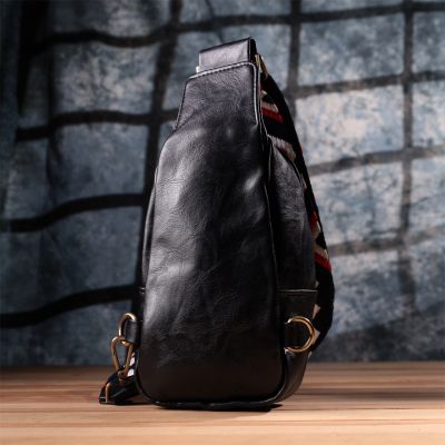 Сумка Vintage Жіноча слінг через плече з екошкіри Чорна (sale_15117) | Зображення 3