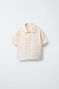 Дитяча сорочка для хлопчика Zara 104 см Бежевий (25072509A)