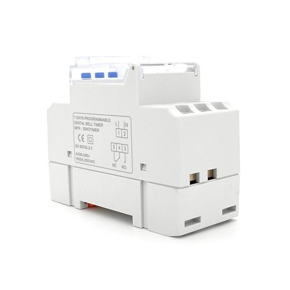 Реле часу Sinotimer TM928RAKL, на DIN-рейку, LCD, програмований, змінна батарея, 16А, 85-265V, 87х65х35 мм | Зображення 2