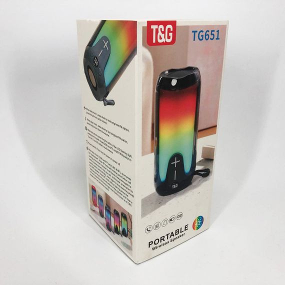 Беспроводная портативная колонка с ремешком TG651, Колонка для музыки Лампа блютуз MJ-74 | Зображення 1