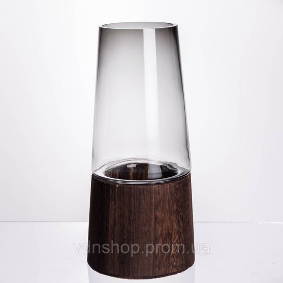 Ваза для цветов круглая стеклянная 29 (см) декоративна ваза 2 (л) из толстого стекла HP-19-161-1