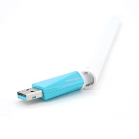 Бездротовий мережевий адаптер з антеною Wi-Fi-USB MERCURY MW150UH, 802.11bgn, 150MB, 2.4 GHz, WIN7 / XP / Vista / 2K / MAC / LINUX, BOX Q300