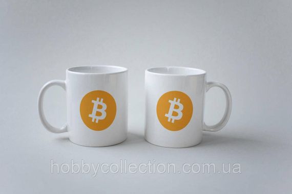 Кружка з принтом "Bitcoin" 330 мл Біла | Зображення 3