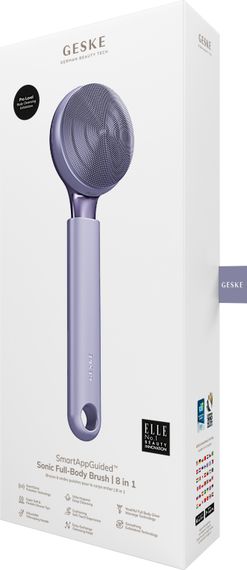 Ультразвукова щітка для всього тіла GESKE Sonic Full-Body Brush&Intensive Exfoliator 8в1 starlight, Фіолетовий | Зображення 7