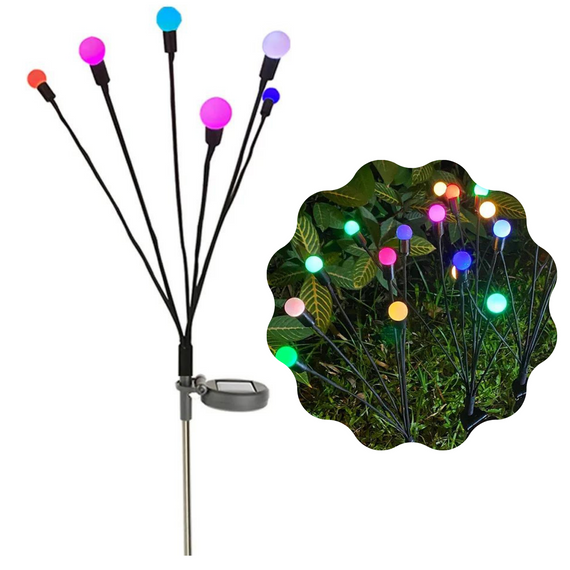Фонарь Светильник Для Сада 1 Ветка 6 Разноцветных Фонариков LED Лампочки Декоративные Водонепроницаемые IPX5 Для Клумбы на Дачу