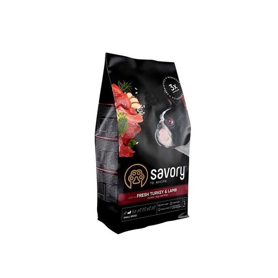Savory Small Breed rich in Fresh Turkey & Lamb 1 кг сухий корм для собак малих порід (індичка та ягня)