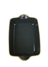 Форма для запікання Декор Кераміка Graphite Gold ГГ-220 2.2 л чорна